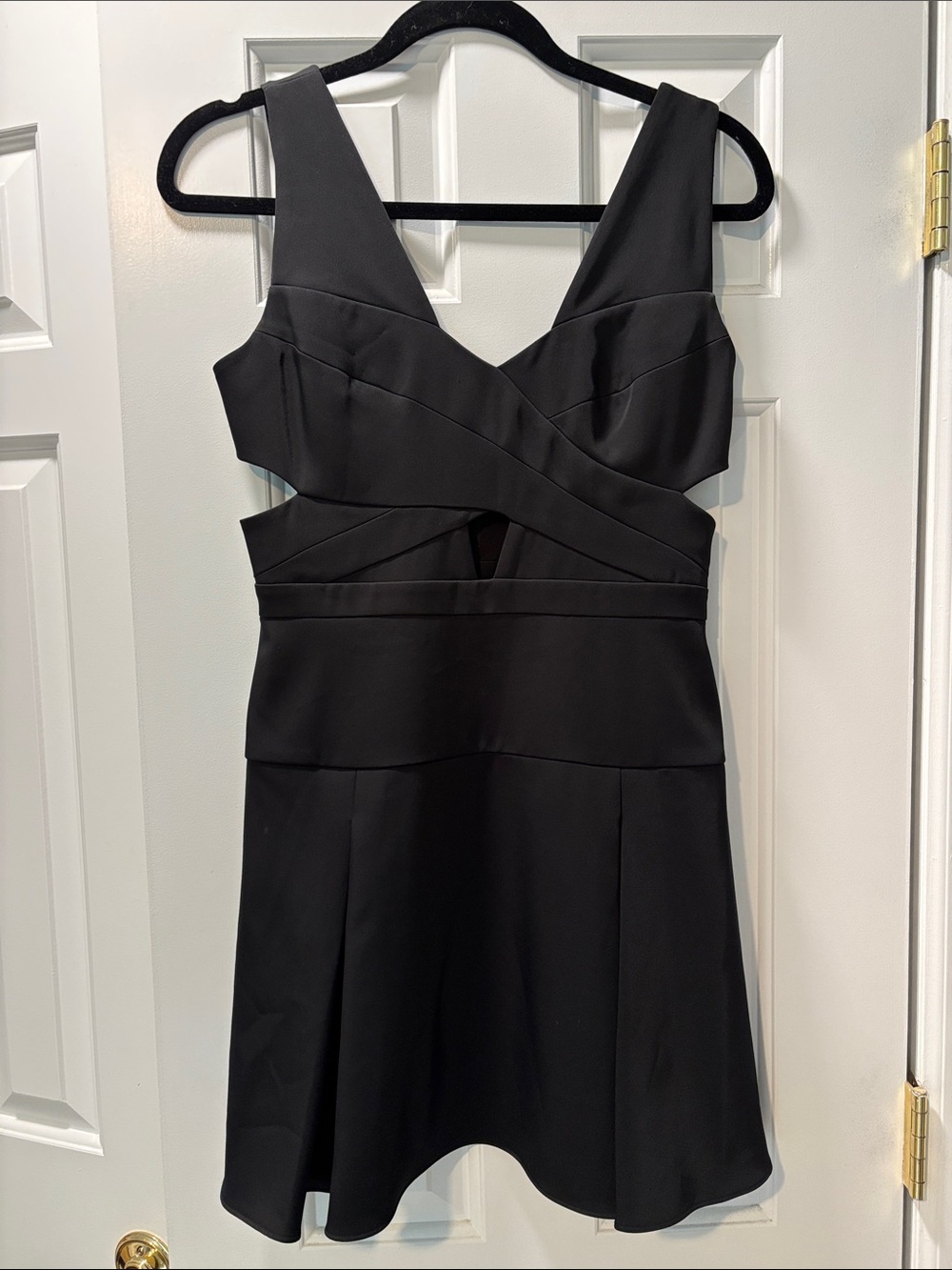 BCBGMaxAzria Black Sleeveless Fit & Flare Mini Dress